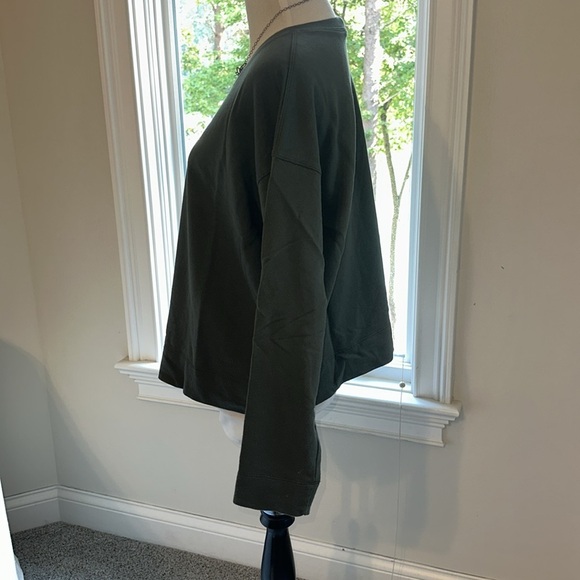James Perse Olive Green Lightweight 100% Cotton Sweatshirt, Size 3 (large), EUC - Picture 3 of 7